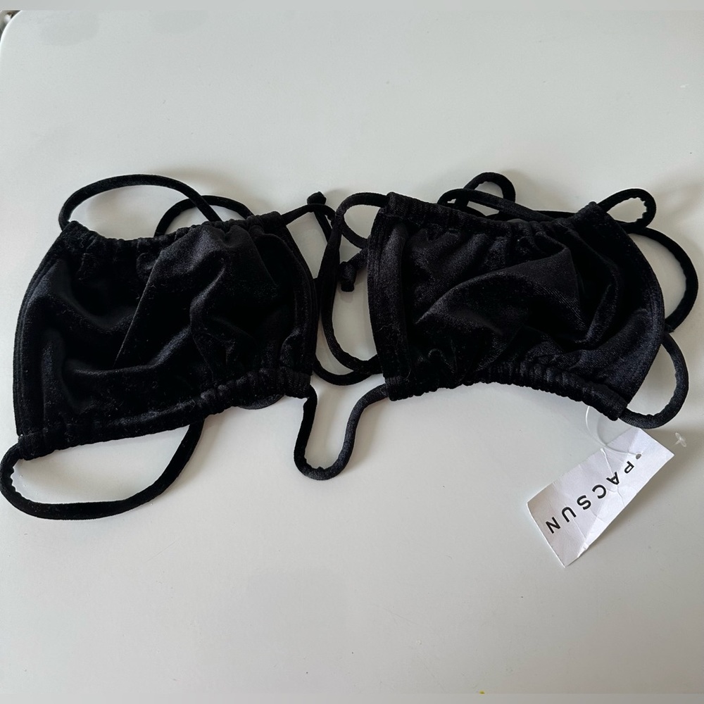 Black Velvet Pacsun Bathing Suit Top - Picture 1 of 4